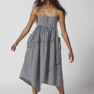 Urban Outfitters Black and White Gingham Maxi Dress